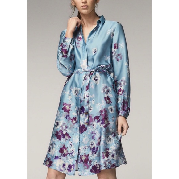 MASSIMO DUTTI FLORAL SHIRT DRESS - Picture 3 of 3
